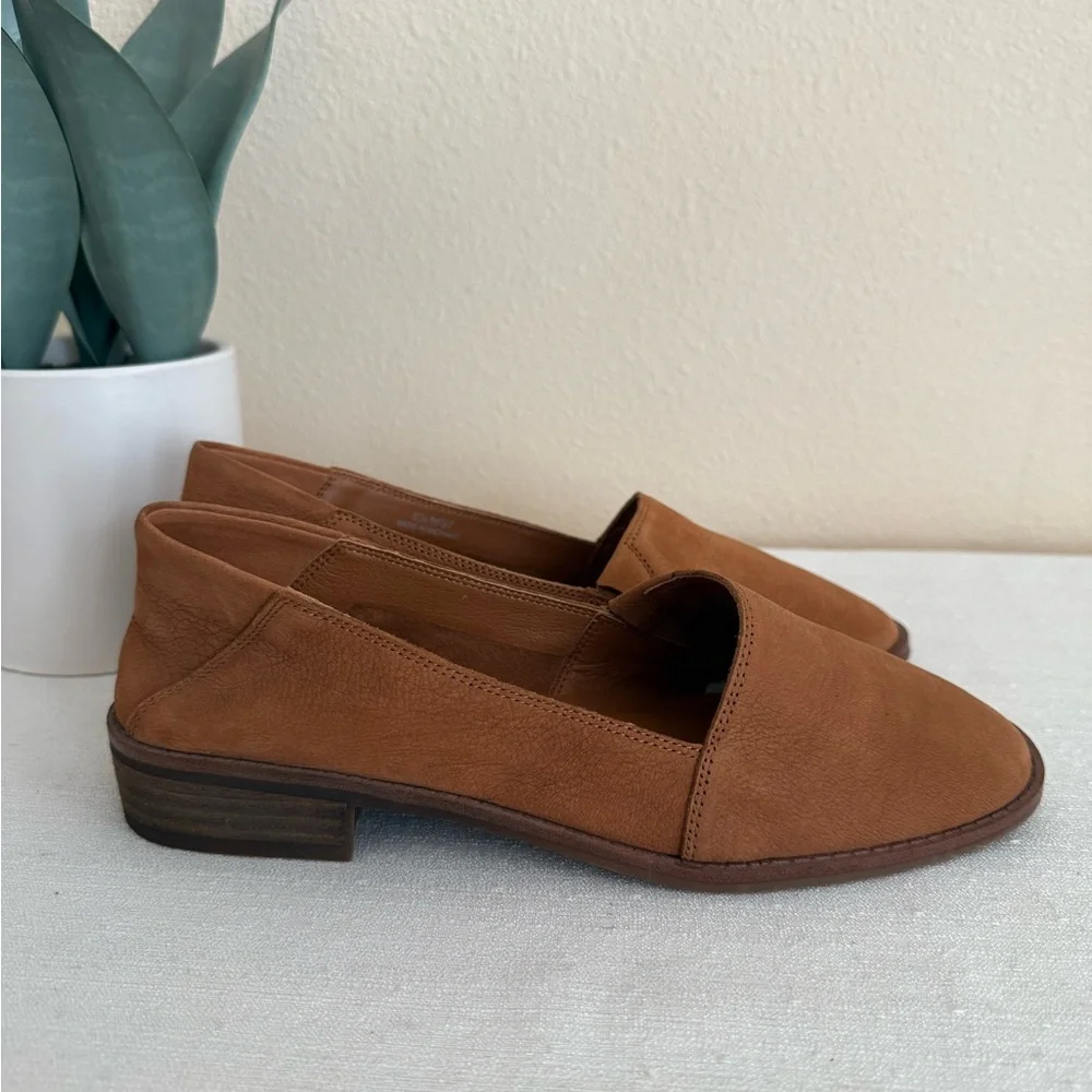 Lucky Brand Harping Brown Tan Nubuck Two Way Casual Flats - Picture 3 of 13